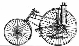 Мотоцикл Генри Вали с пневматическим двигателем
